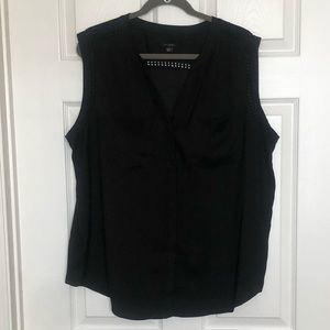Ann Taylor Black Sleeveless Top- xxl